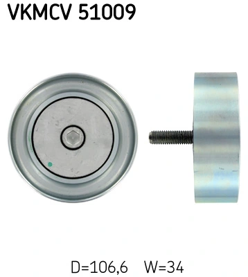 Deflection/Guide Pulley, V-ribbed belt