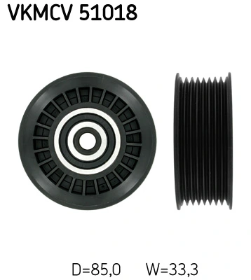 Deflection/Guide Pulley, V-ribbed belt
