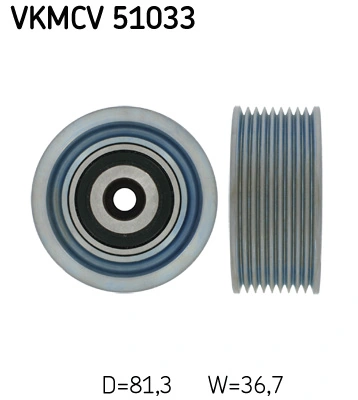 Deflection/Guide Pulley, V-ribbed belt