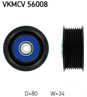 Deflection/Guide Pulley, V-ribbed belt