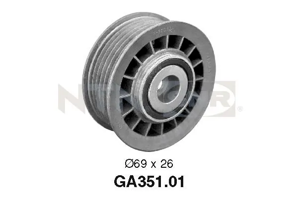 Deflection/Guide Pulley, V-ribbed belt