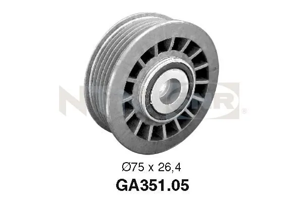Deflection/Guide Pulley, V-ribbed belt