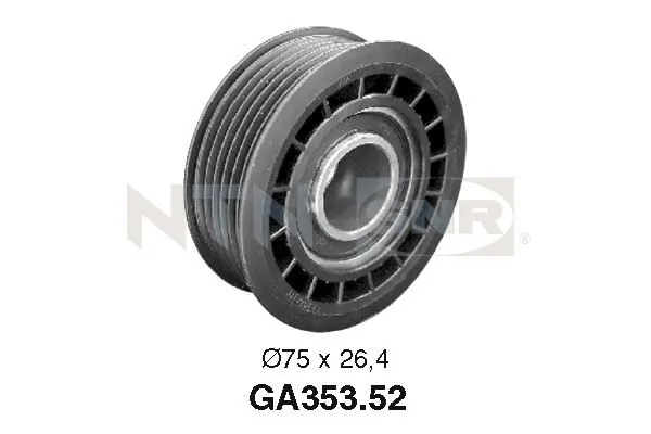 Deflection/Guide Pulley, V-ribbed belt