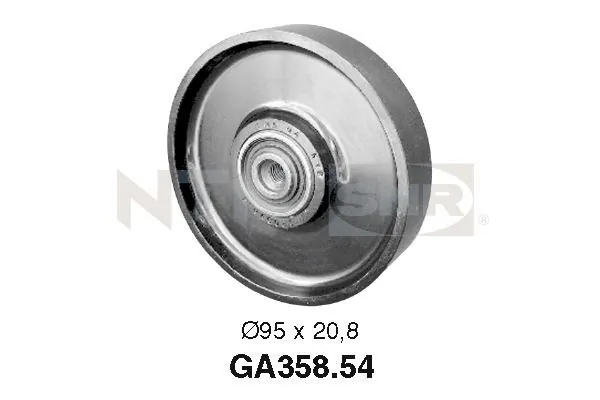 Deflection/Guide Pulley, V-ribbed belt