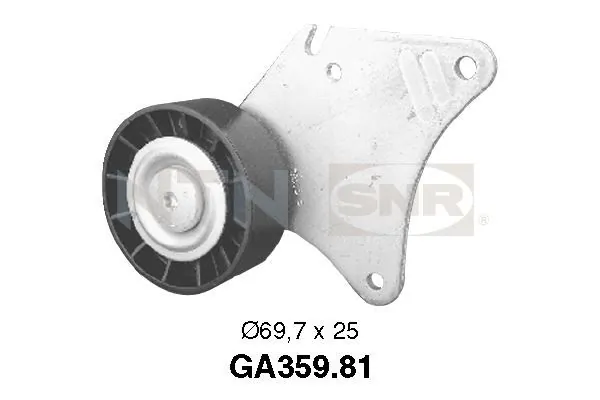 Deflection/Guide Pulley, V-ribbed belt