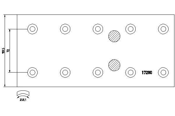 Brake Lining Kit, drum brake