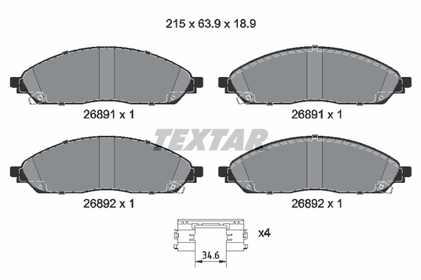 Brake Pad Set, disc brake