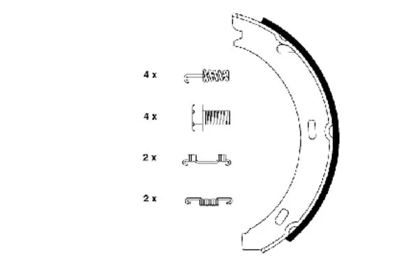 Brake Shoe Set, parking brake