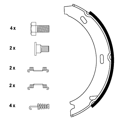 Brake Shoe Set, parking brake