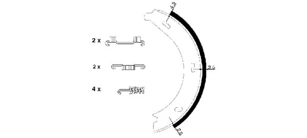 Brake Shoe Set, parking brake