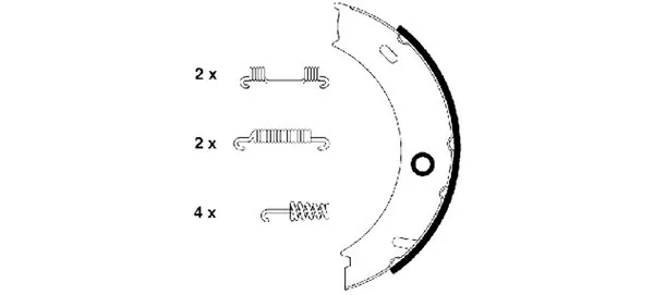 Brake Shoe Set, parking brake