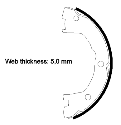 Brake Shoe Set, parking brake