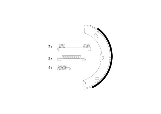 Brake Shoe Set, parking brake
