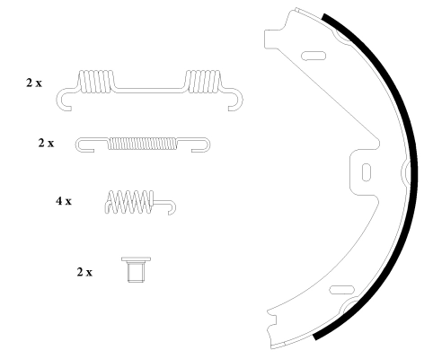 Brake Shoe Set, parking brake