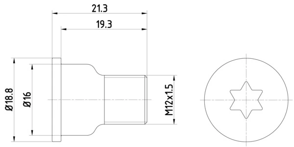 Bolt, brake disc
