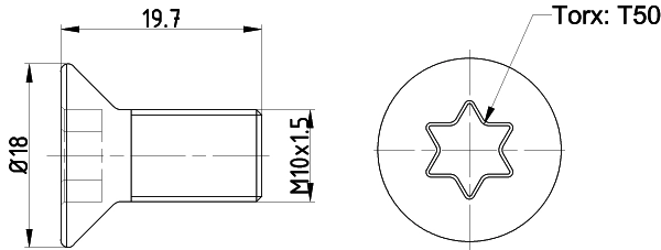 Bolt, brake disc
