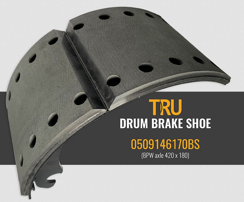 Brake shoe kit with linings (1shoe) BPW 420x180