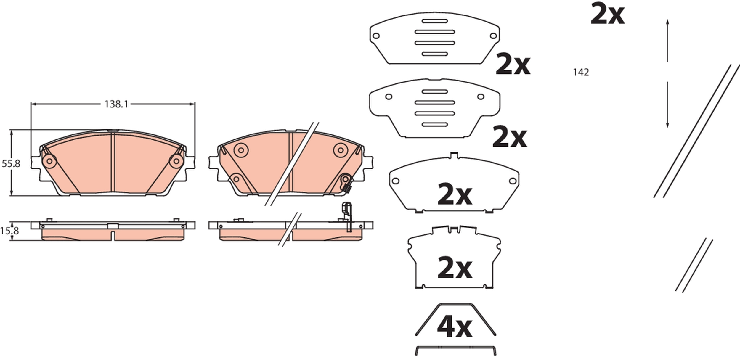 Brake Pad Set, disc brake