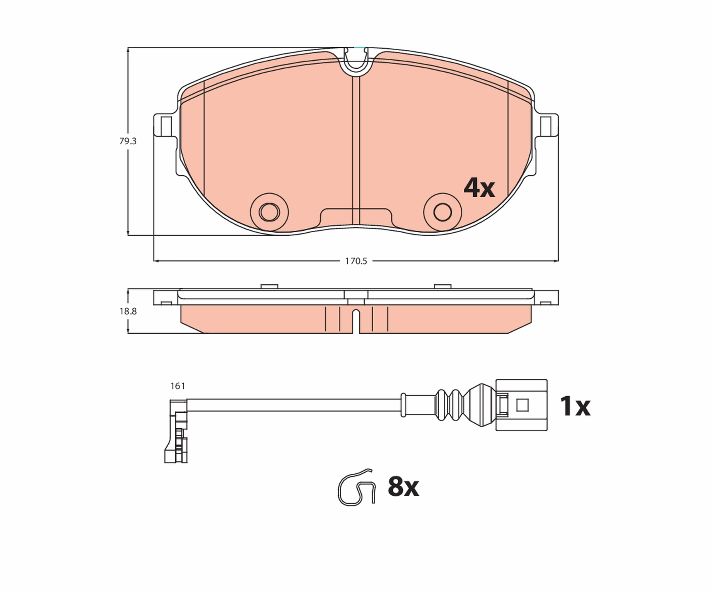 Brake Pad Set, disc brake