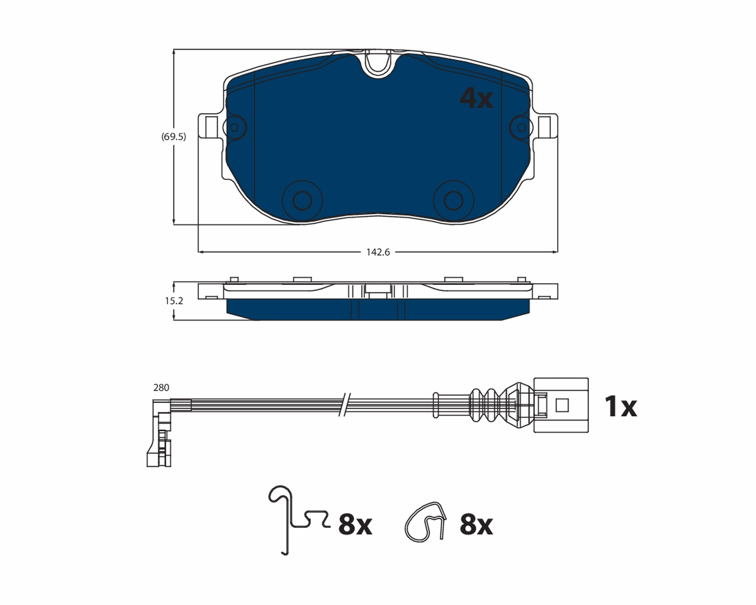 Brake Pad Set, disc brake