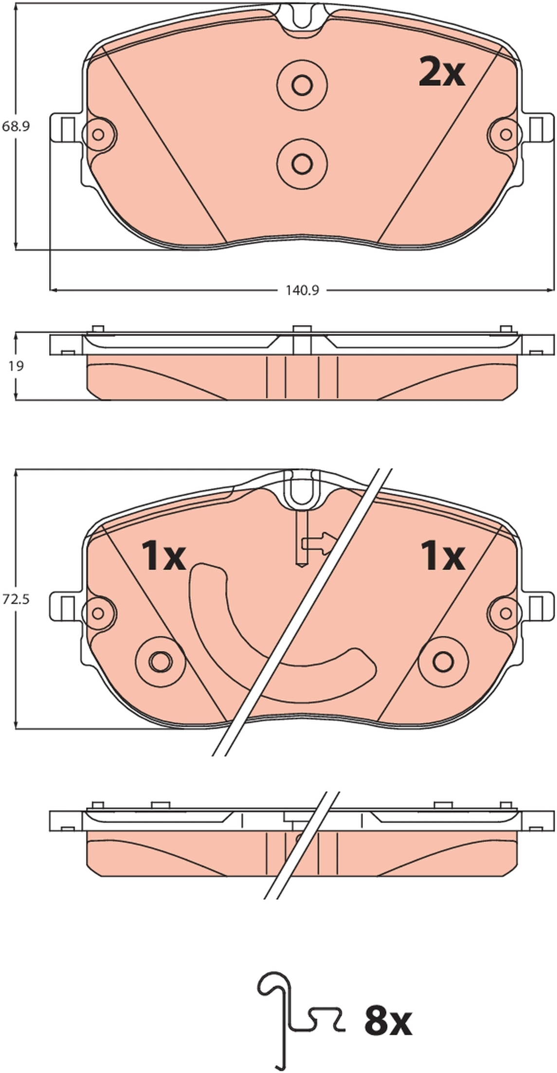 Brake Pad Set, disc brake