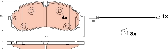 Brake Pad Set, disc brake