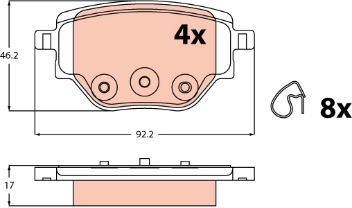 Brake Pad Set, disc brake