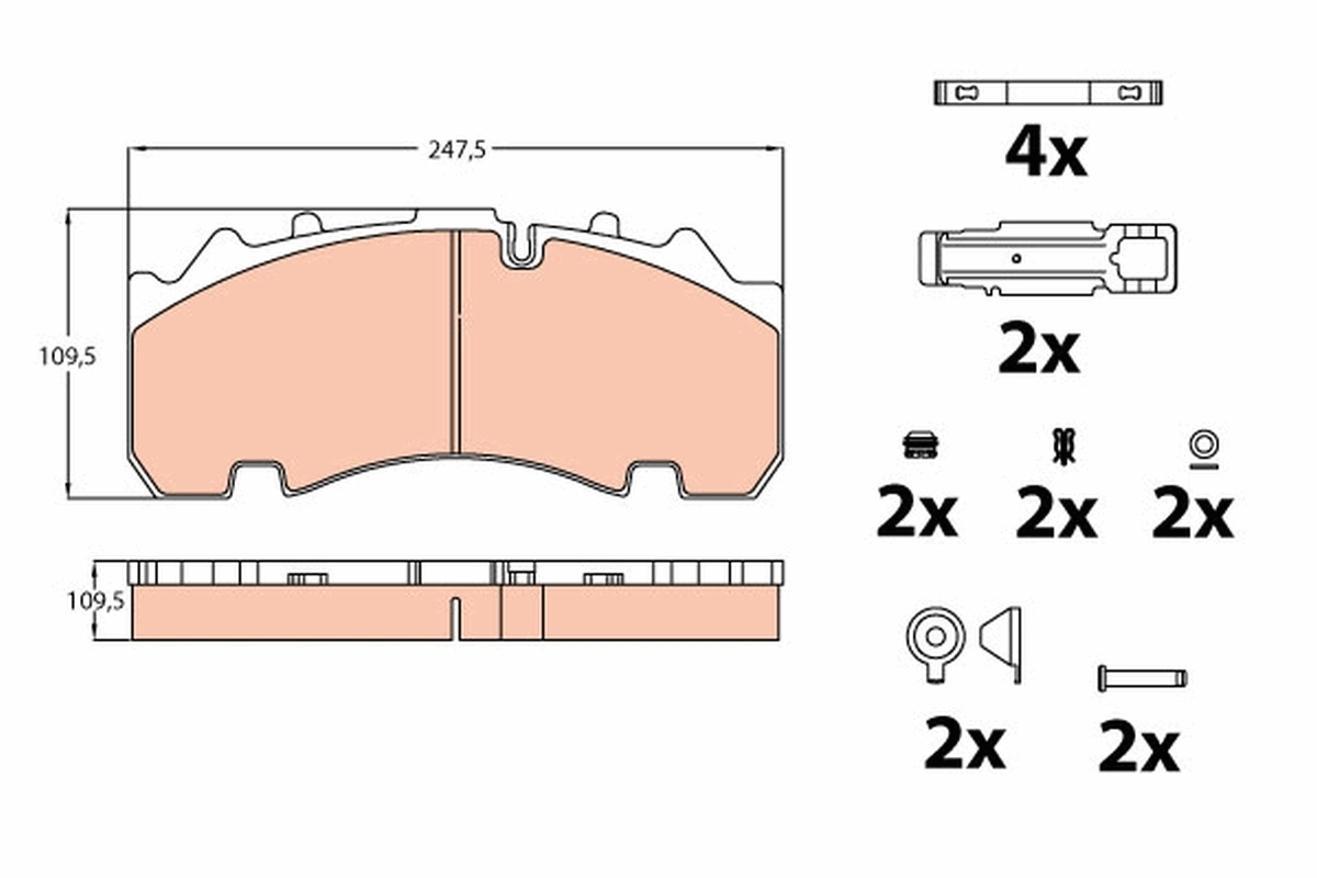 Brake Pad Set, disc brake