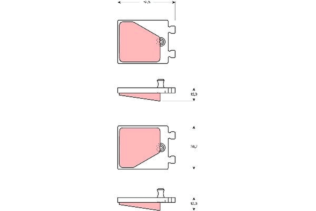 Brake Pad Set, disc parking brake