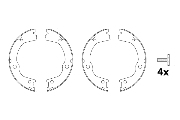 Brake Shoe Set, parking brake