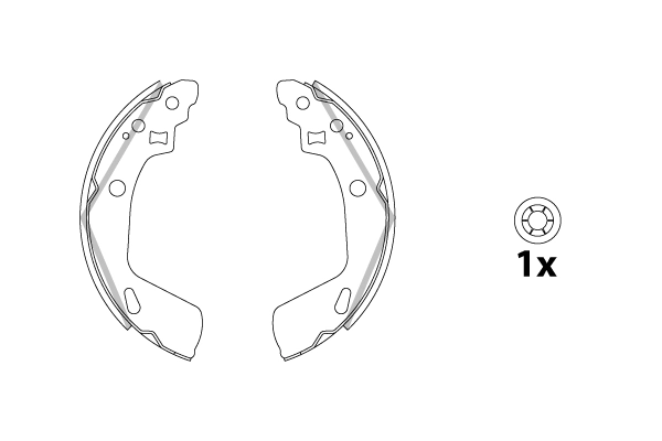 Brake Shoe Set, parking brake
