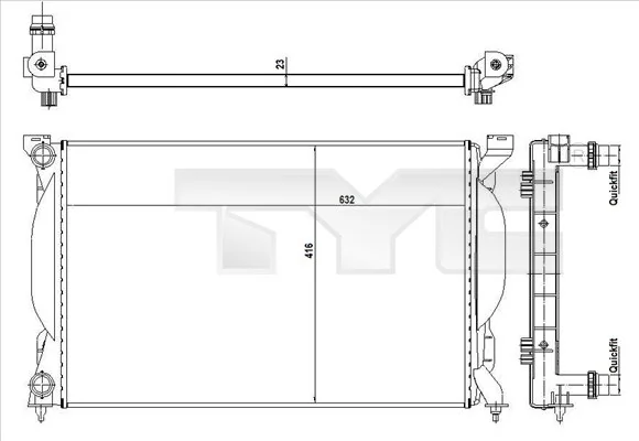 Radiator, engine cooling
