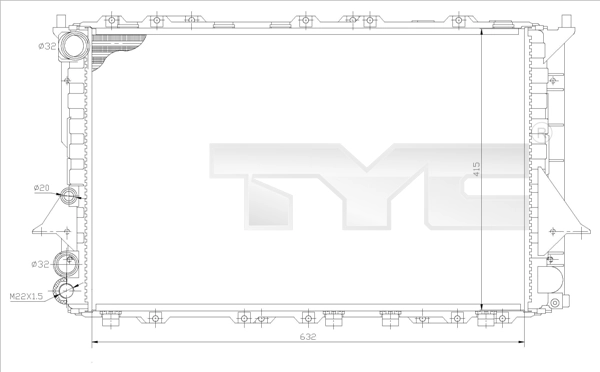 Radiator, engine cooling