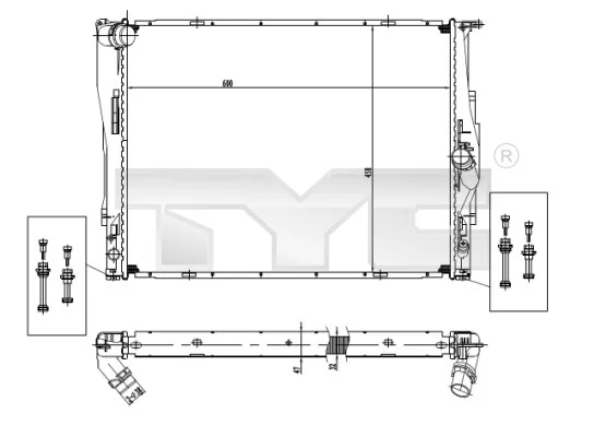 Radiator, engine cooling