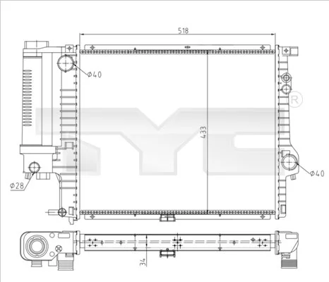 Radiator, engine cooling
