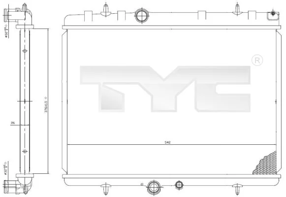 Radiator, engine cooling