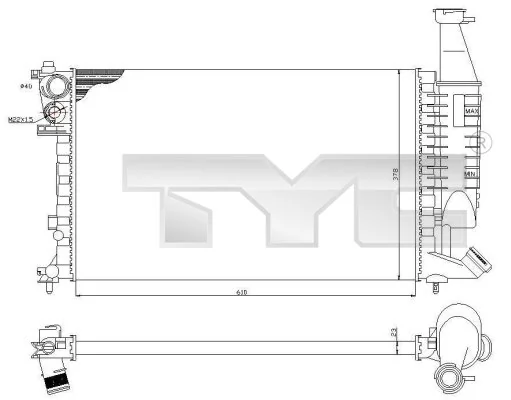 Radiator, engine cooling