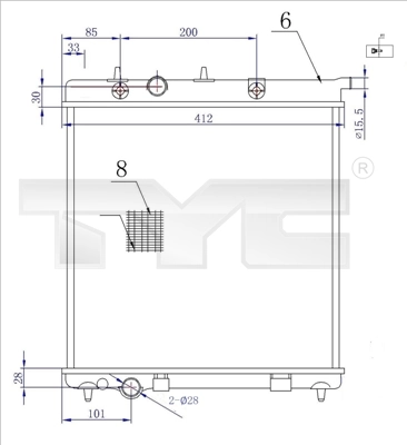 Radiator, engine cooling