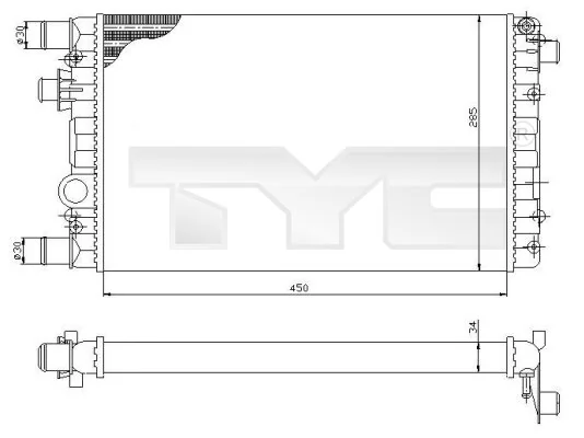 Radiator, engine cooling