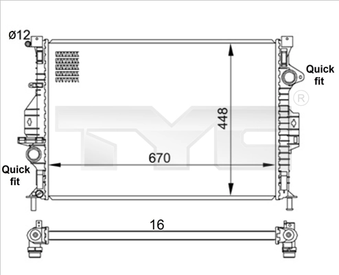 Radiator, engine cooling