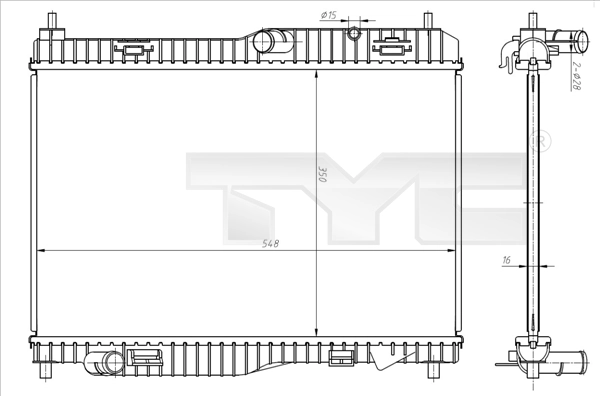 Radiator, engine cooling