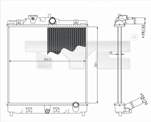 Radiator, engine cooling