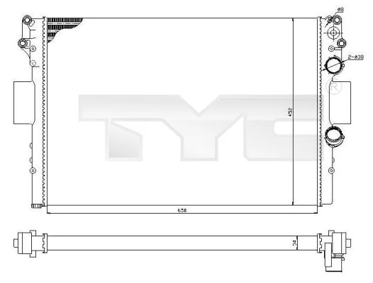 Radiator, engine cooling