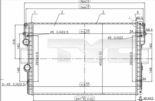 Radiator, engine cooling