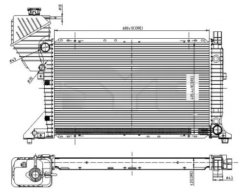 Radiator, engine cooling