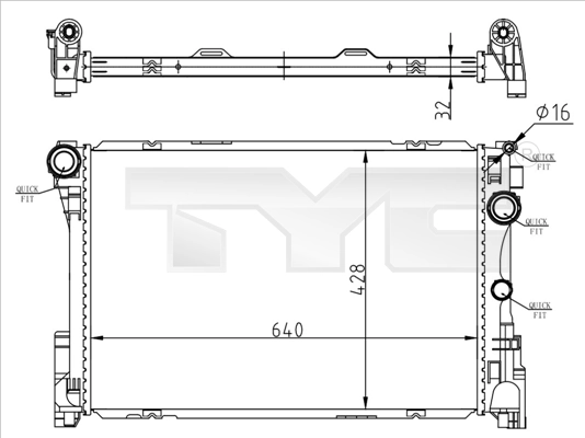 Radiator, engine cooling
