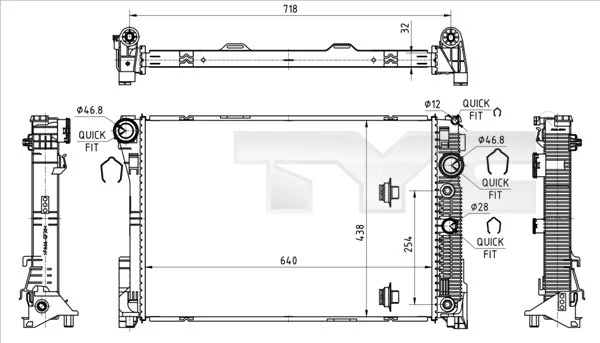 Radiator, engine cooling
