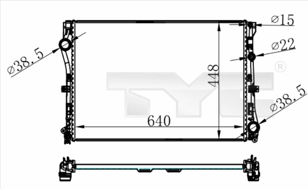 Radiator, engine cooling