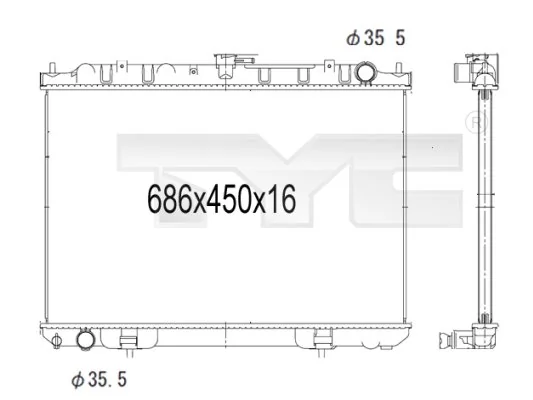 Radiator, engine cooling