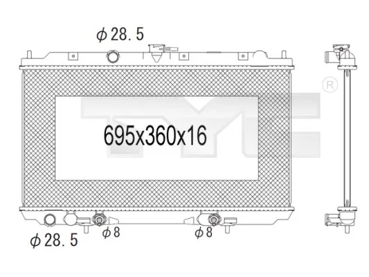 Radiator, engine cooling